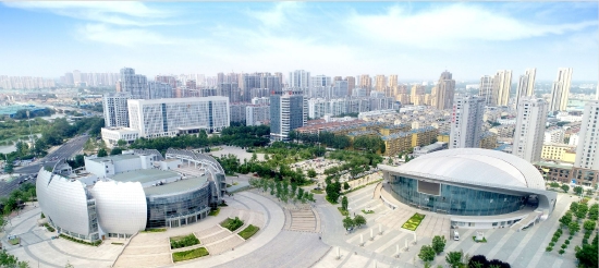 （菏澤市城市鳥瞰圖。圖片來源：菏澤市攝影家協(xié)會）